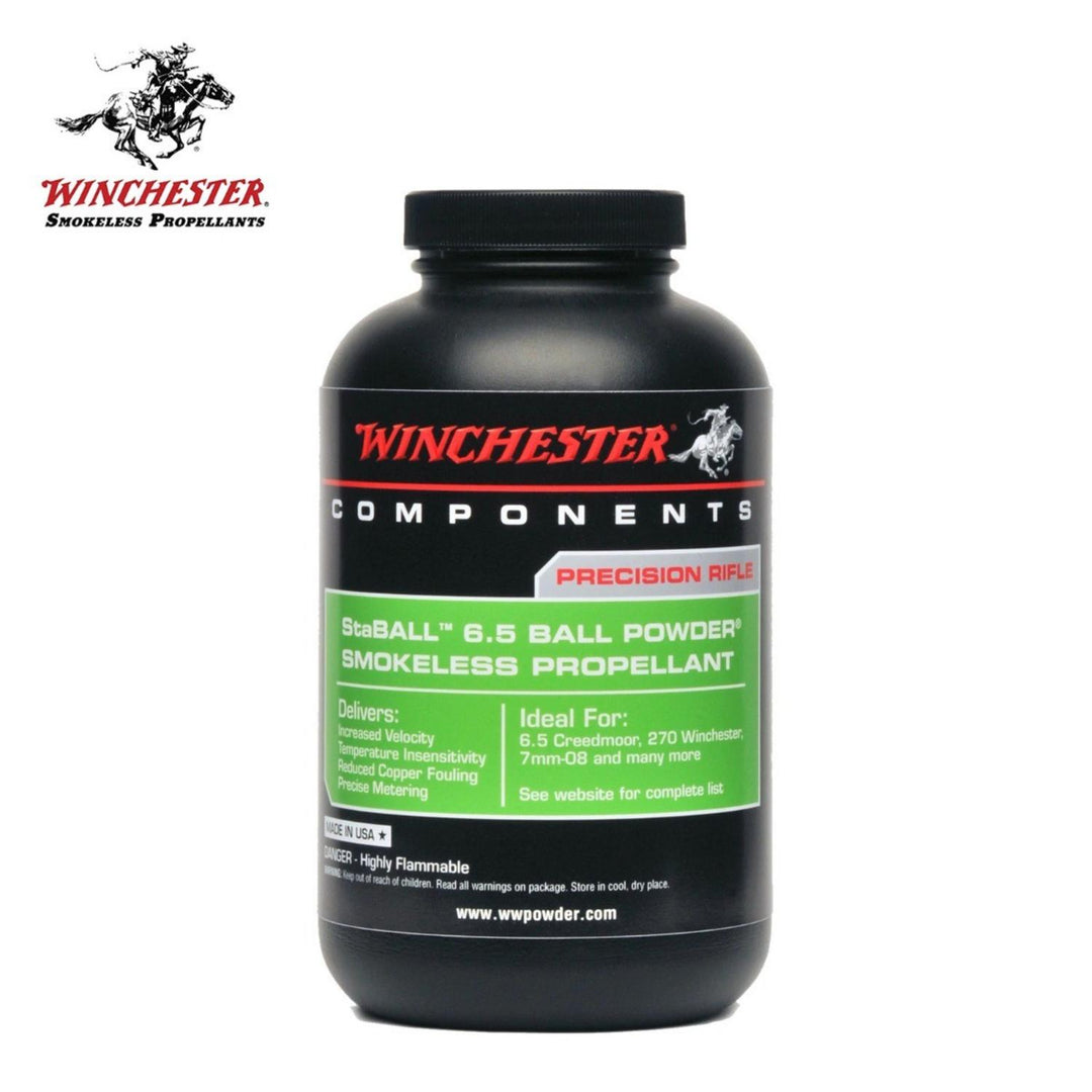 Winchester StaBALL 6.5 Temperature-Stable Ball Powder, 1lb (454g)