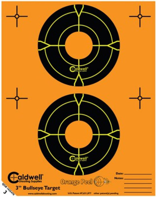 Caldwell Orange Peel 3" Bullseye, 15 Sheets
