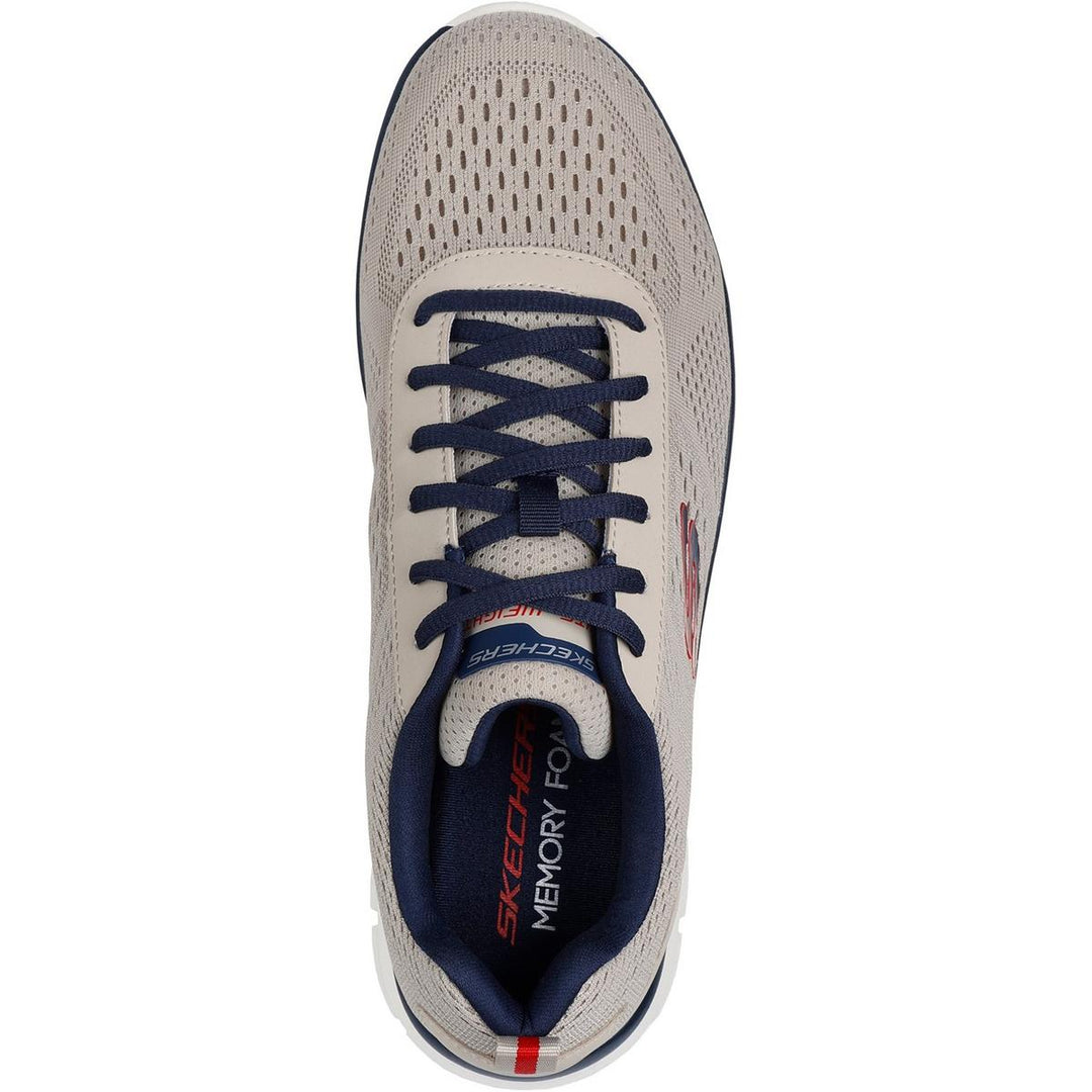 Skechers Track Leshur Shoes Taupe/Navy
