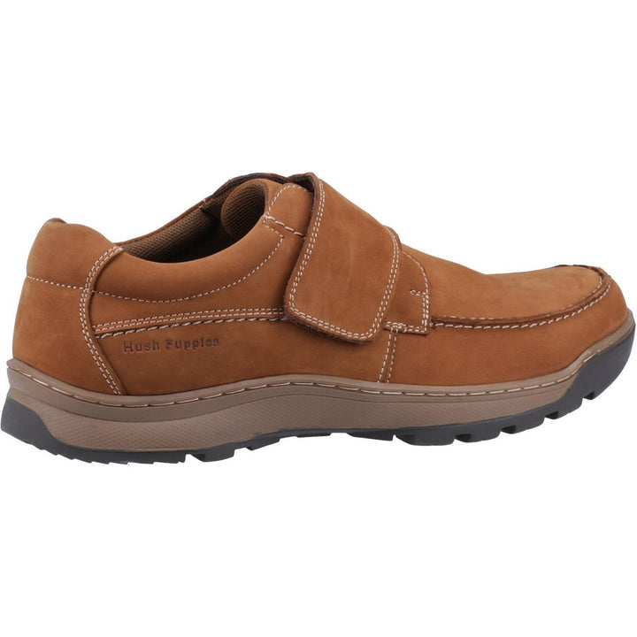 Hush Puppies Casper Touch Fastening Shoes Tan Nubuck – view 2
