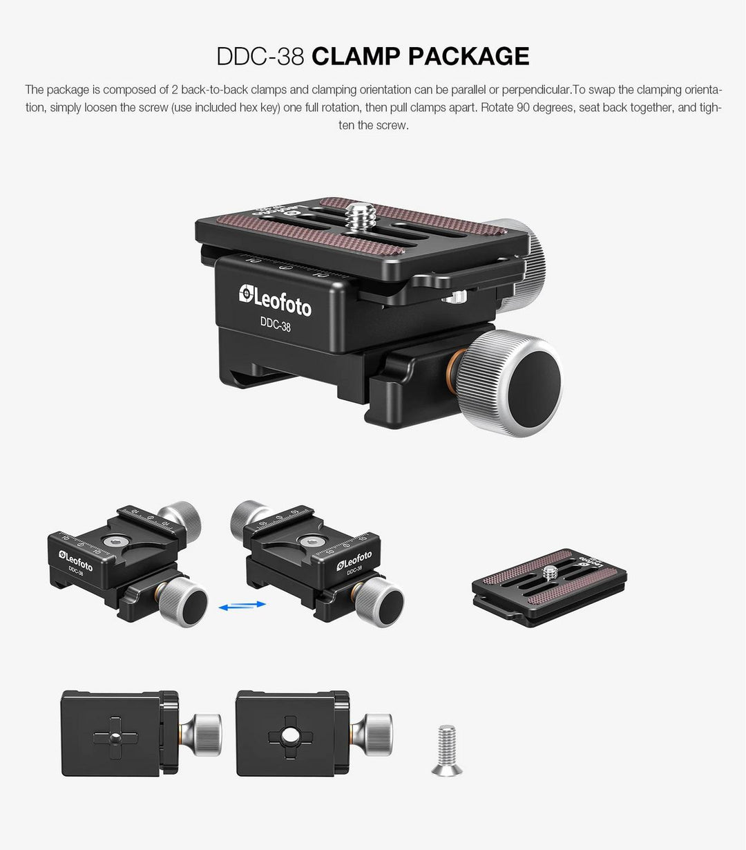 Leofoto FDM-03 Binocular & Rangefinder Rail Kit, 320mm