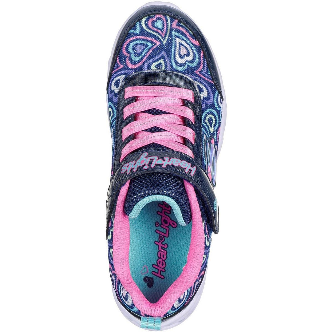 Skechers Heart Lights Boogie Love Trainers Navy/Multi