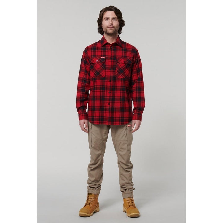 Hard Yakka Core Flannel Shirt Red