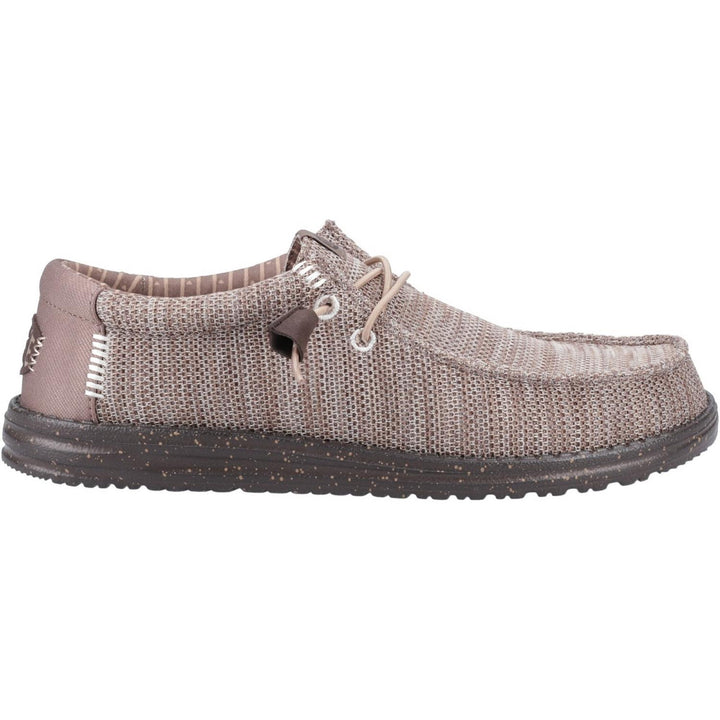 HEYDUDE Wally Stretch Mesh Shoes Deep Taupe/Mole