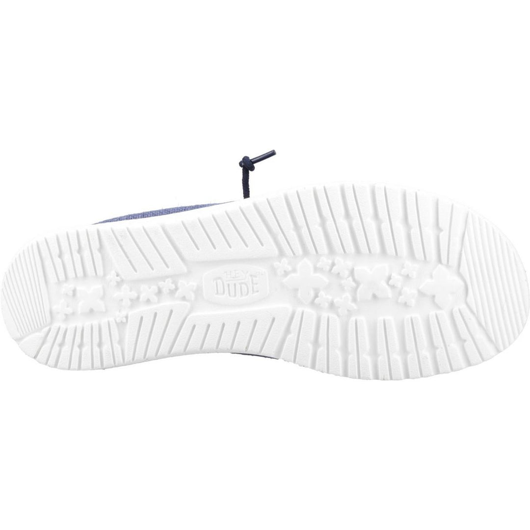 HEYDUDE Wally Palm Jute Shoes Navy Blazer/Chili Red