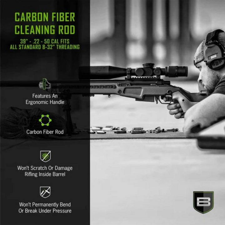 Breakthrough Clean Carbon Fibre Cleaning Rod 39in .22-.50 Cal