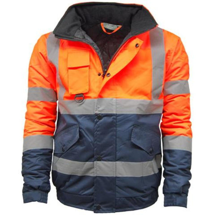 Standsafe Hi Vis HV301 Kapton Bomber Jacket - Orange/Navy