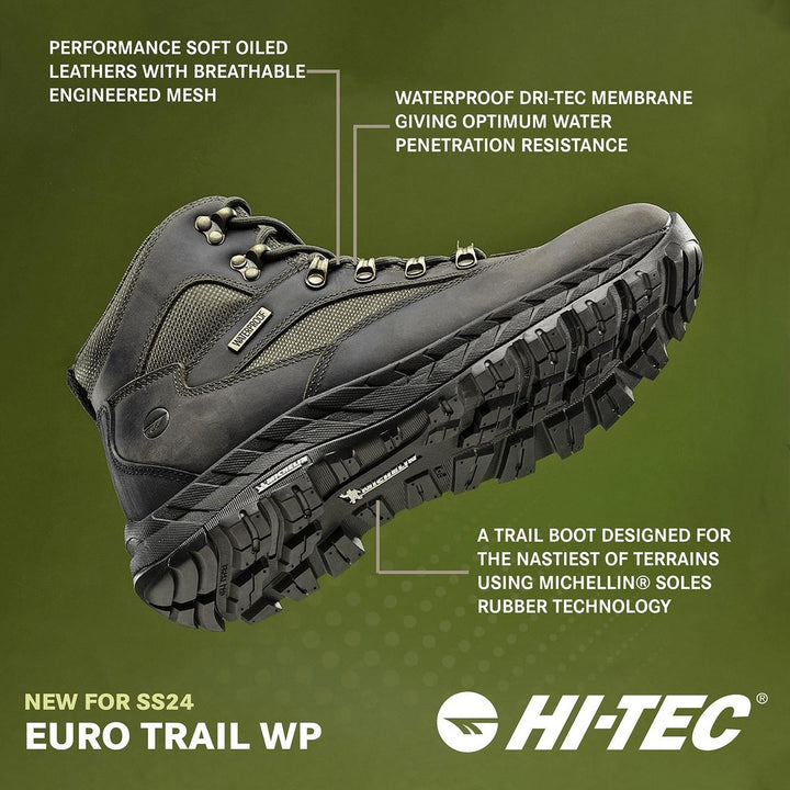 Hi-Tec Euro Trail Boots Khaki