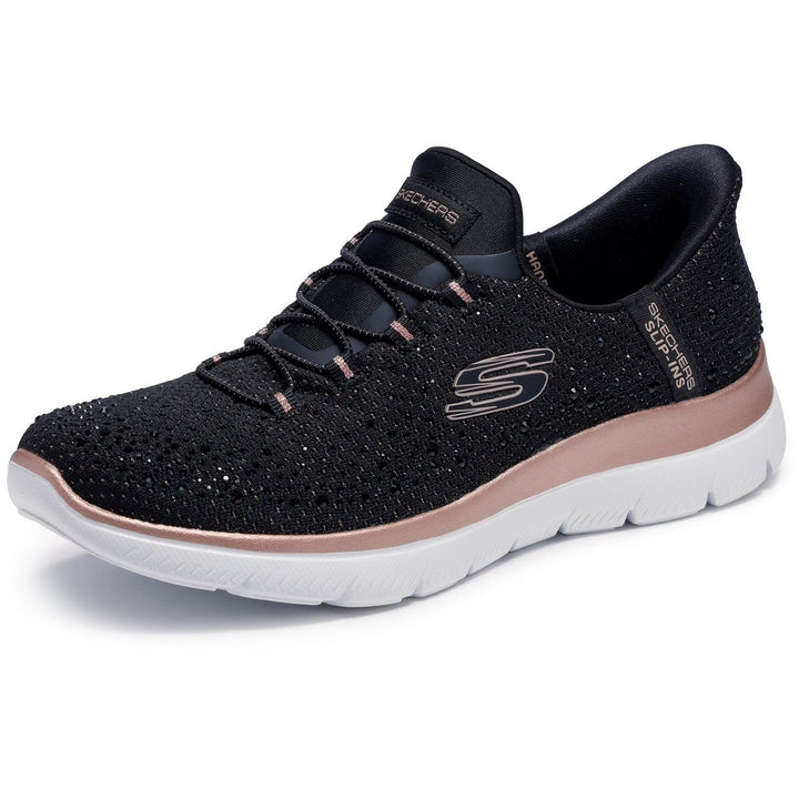 SUMMITS BRILLIANT SHINE Black Mesh/Rose Gold Trim