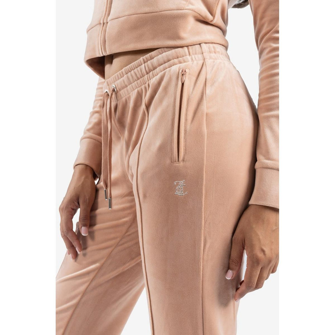 Juicy Couture Velour Track Pant Cafe Au Lait