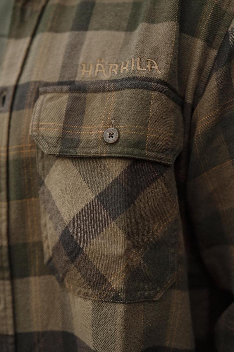 Harkila Asmund L/S shirt Beech green check