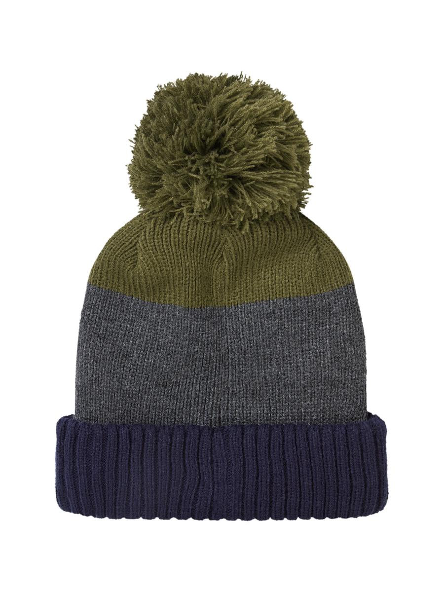 Sealskinz Flitcham Waterproof Cold Weather Bobble Hat Navy/G
