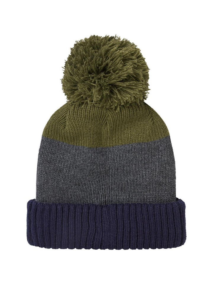 Sealskinz Flitcham Waterproof Cold Weather Bobble Hat Navy/G