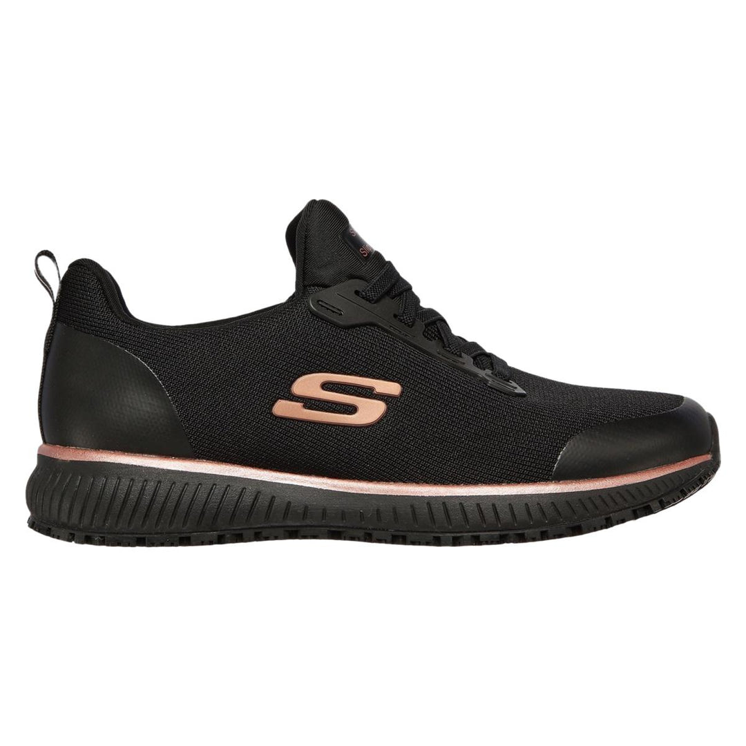 Skechers Workwear Squad SR Occupational Shoe Black/Rose Gold
