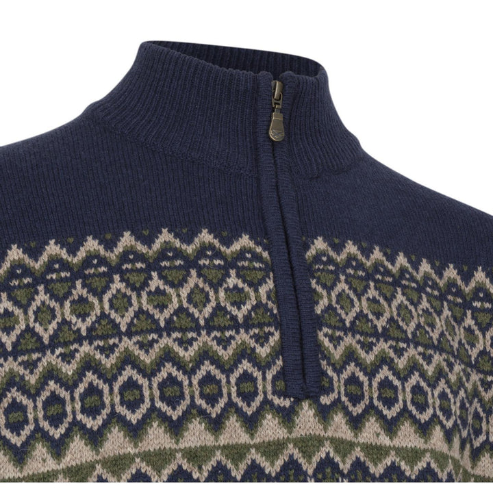 Hoggs of Fife Colonsay Fair Isle 1/4 Zip Pullover