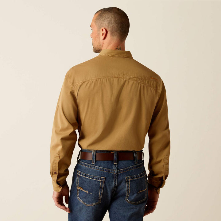 Ariat Mens Rebar Washed Twill Work Shirt – view 2