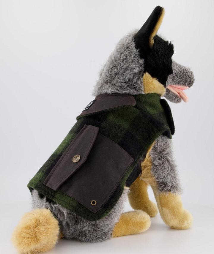 Classic Dog Cover Olive/Black Check