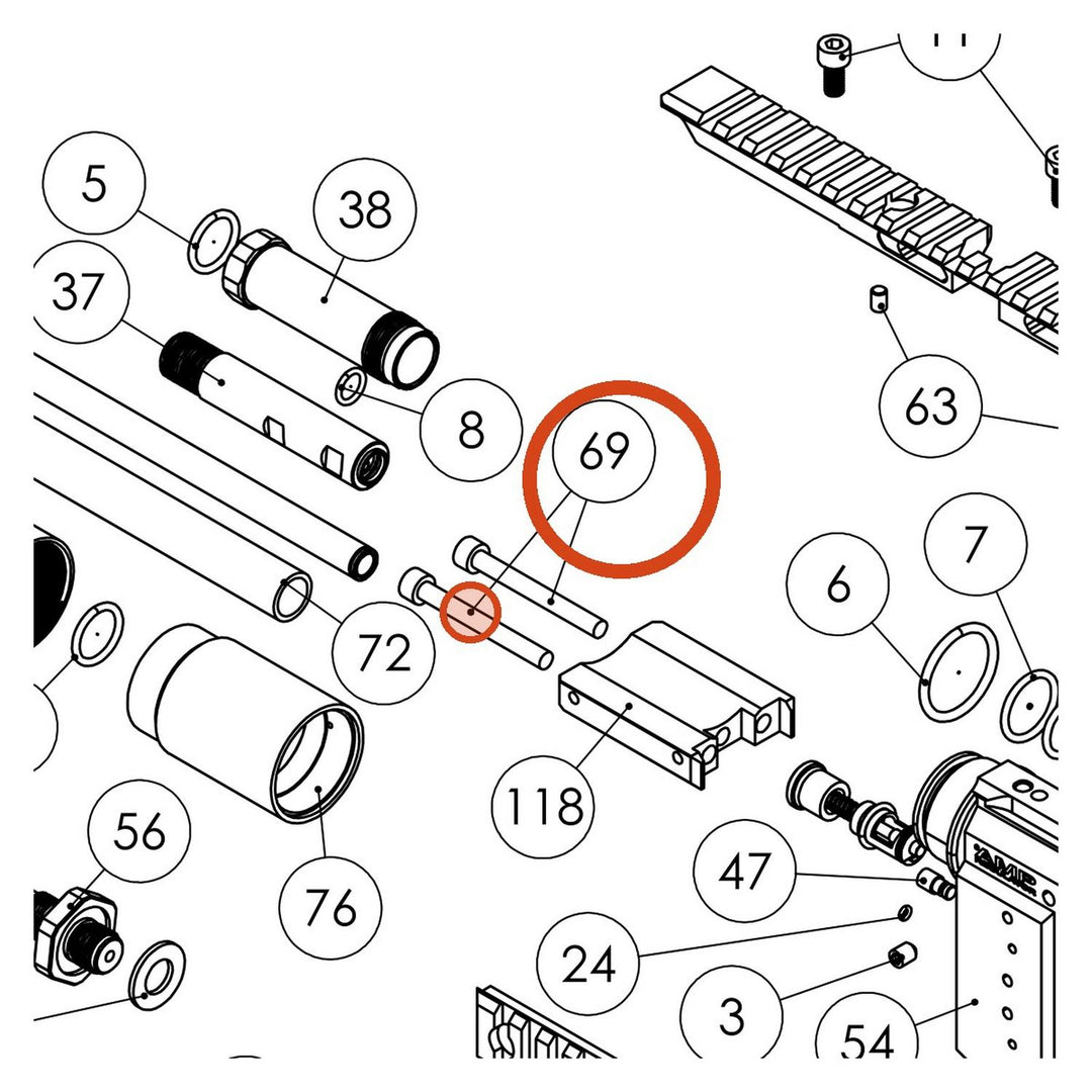 FX Socket Cap Head Screw M5x45 2512