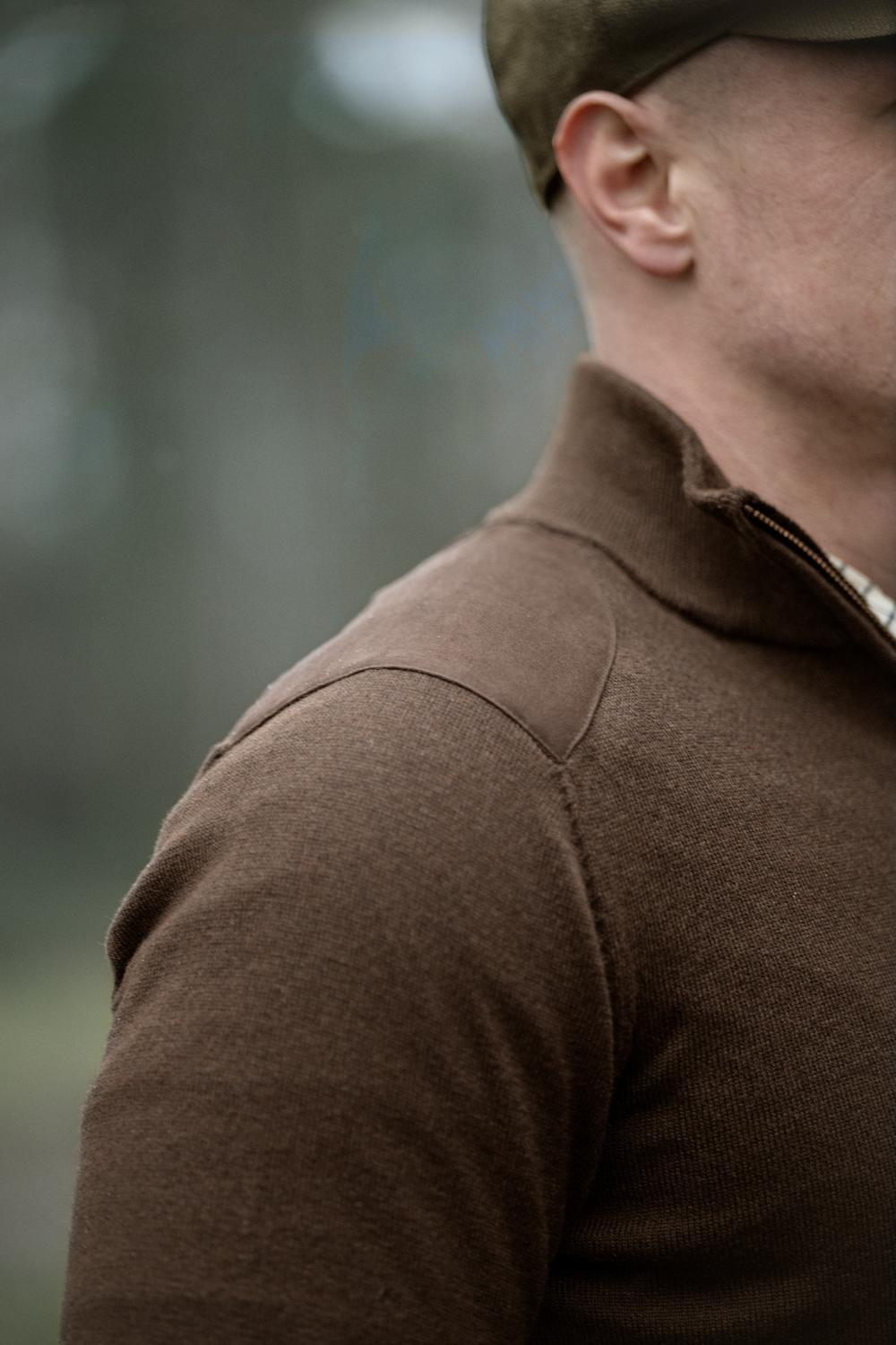 Pine Half Zip Sweater Dark Brown – view 4