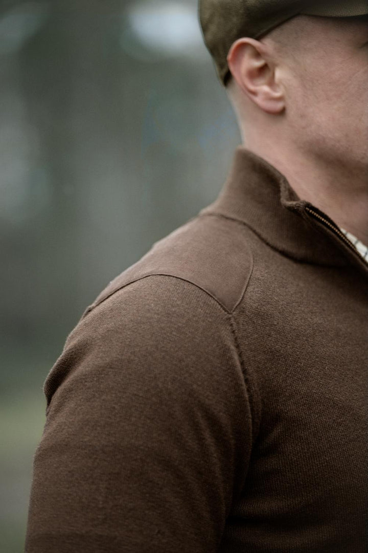 Pine Half Zip Sweater Dark Brown – view 4