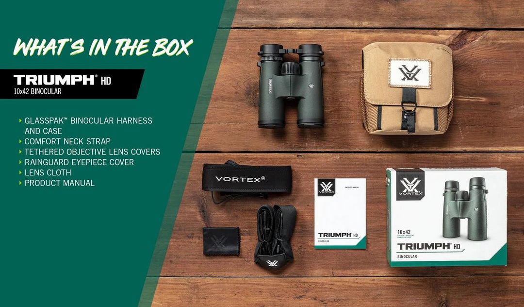 Vortex Triumph HD 10x42 Binocular With Glass Pak