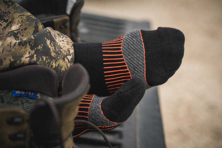 Seeland Field Coolmax Sock  2Pack Black Dark Grey