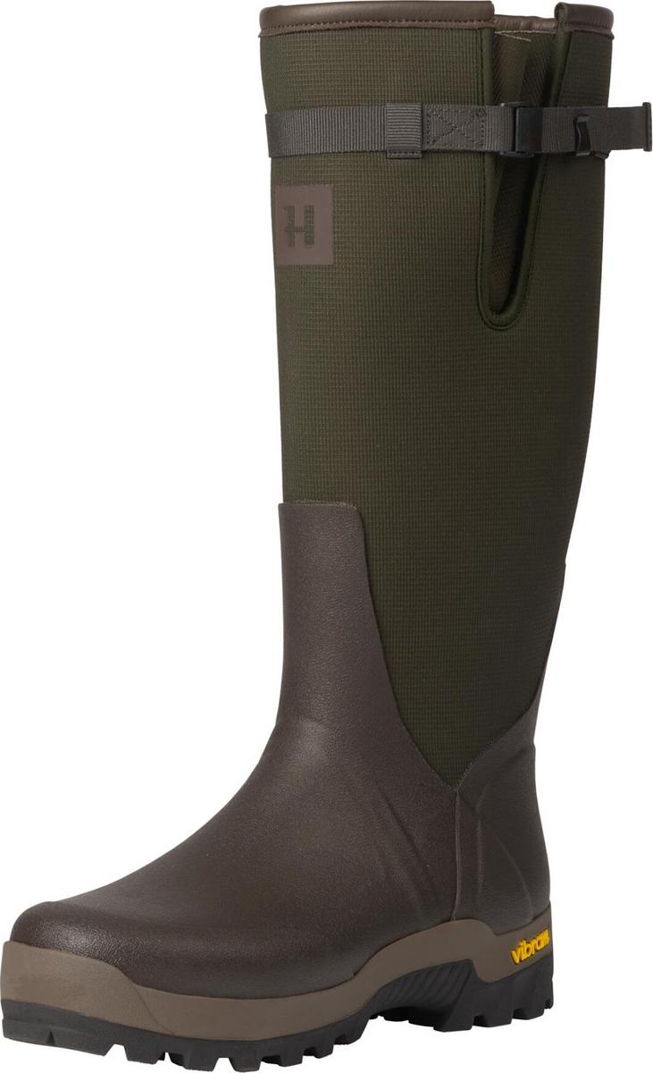 Harkila Forester Textile Rubber Boot in Willow Green/Deep Brown - Rubber Boots