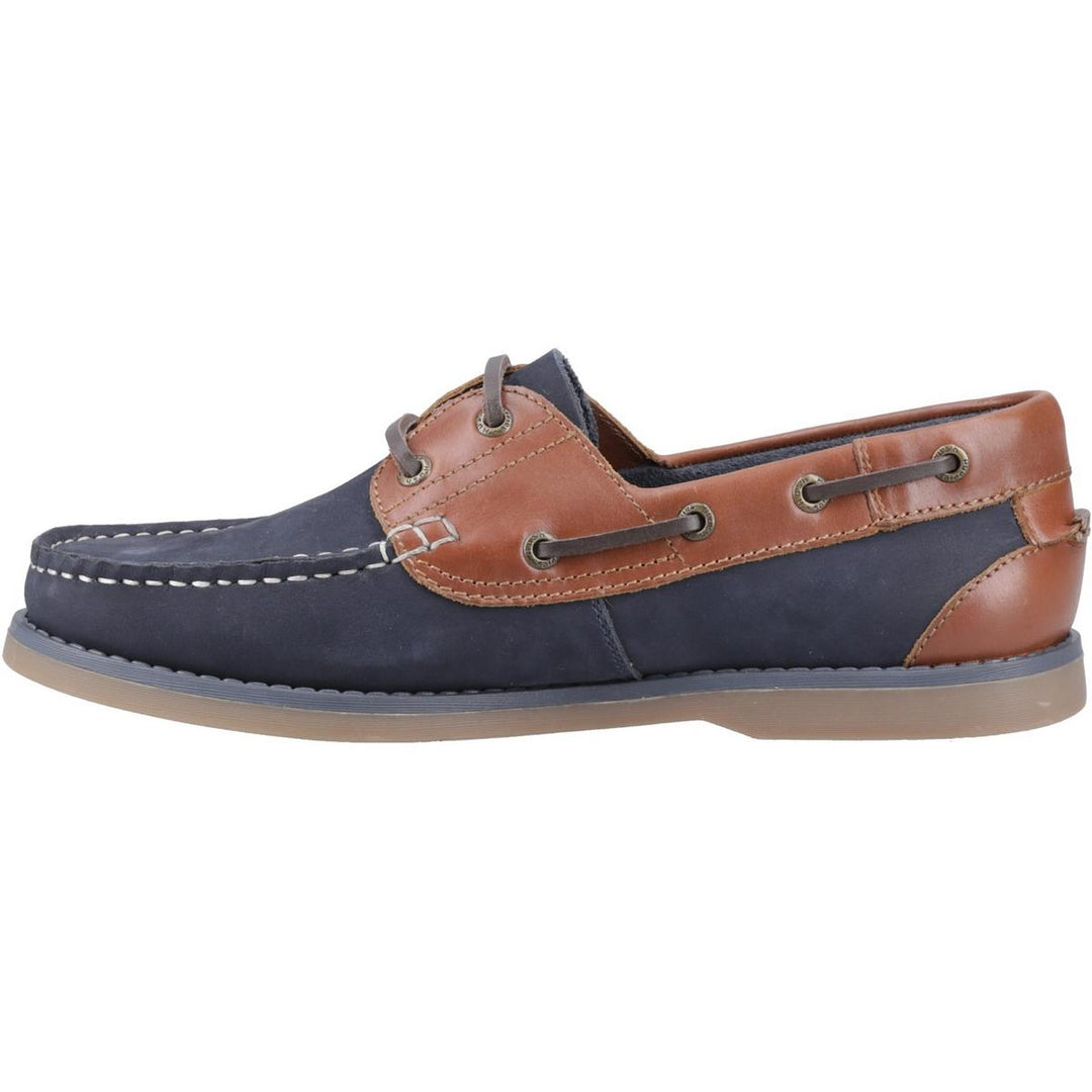 Hush Puppies Wilson Boat Shoe Navy/Tan
