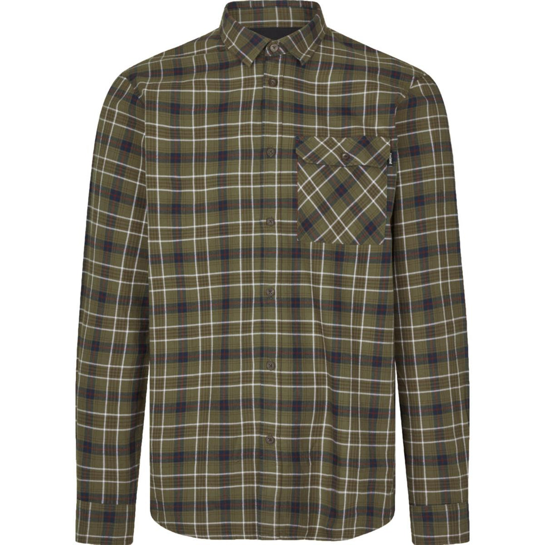 Seeland Glen Flannel Shirt Grape Leaf/Dark Navy Check
