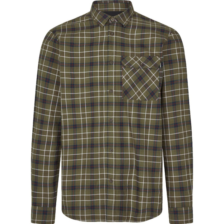 Seeland Glen Flannel Shirt Grape Leaf/Dark Navy Check