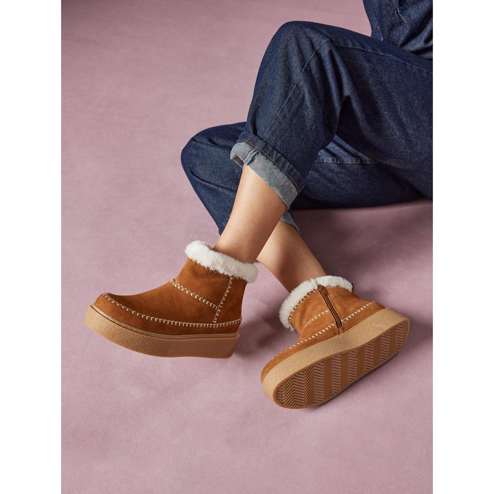 Brielle Stitch Boot Tan