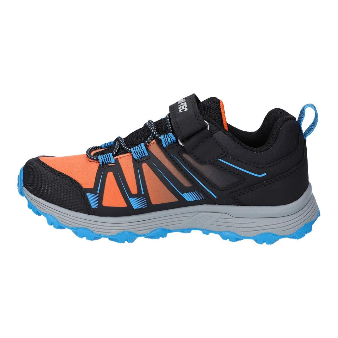 Hi-Tec SCRAPPY LOW WP JR Trail Shoe Black/Blue Danube/Flame