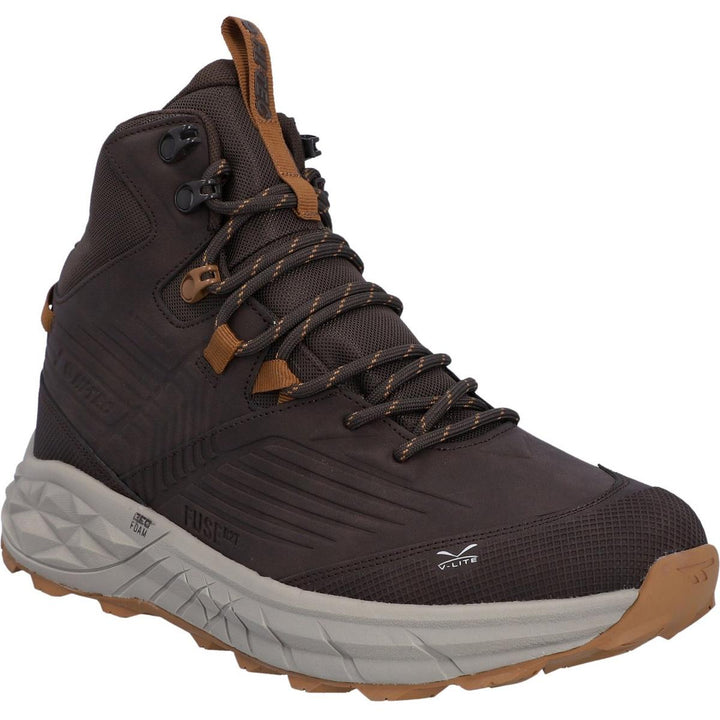 Hi-Tec Fuse Trek Mid Hiking Boots Steel/Charcoal/Bright Marigold