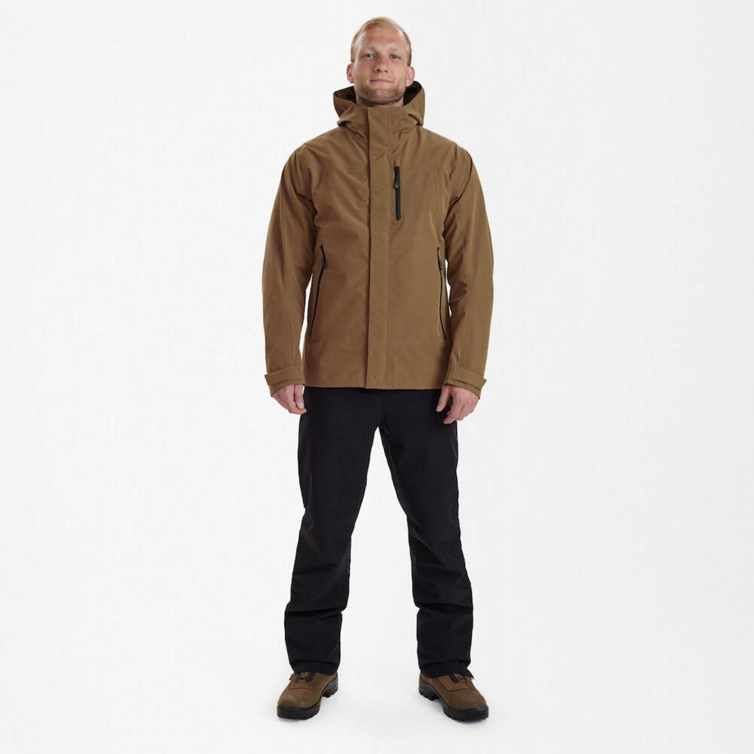 Deerhunter Sarek Shell Jacket with hood - butternut