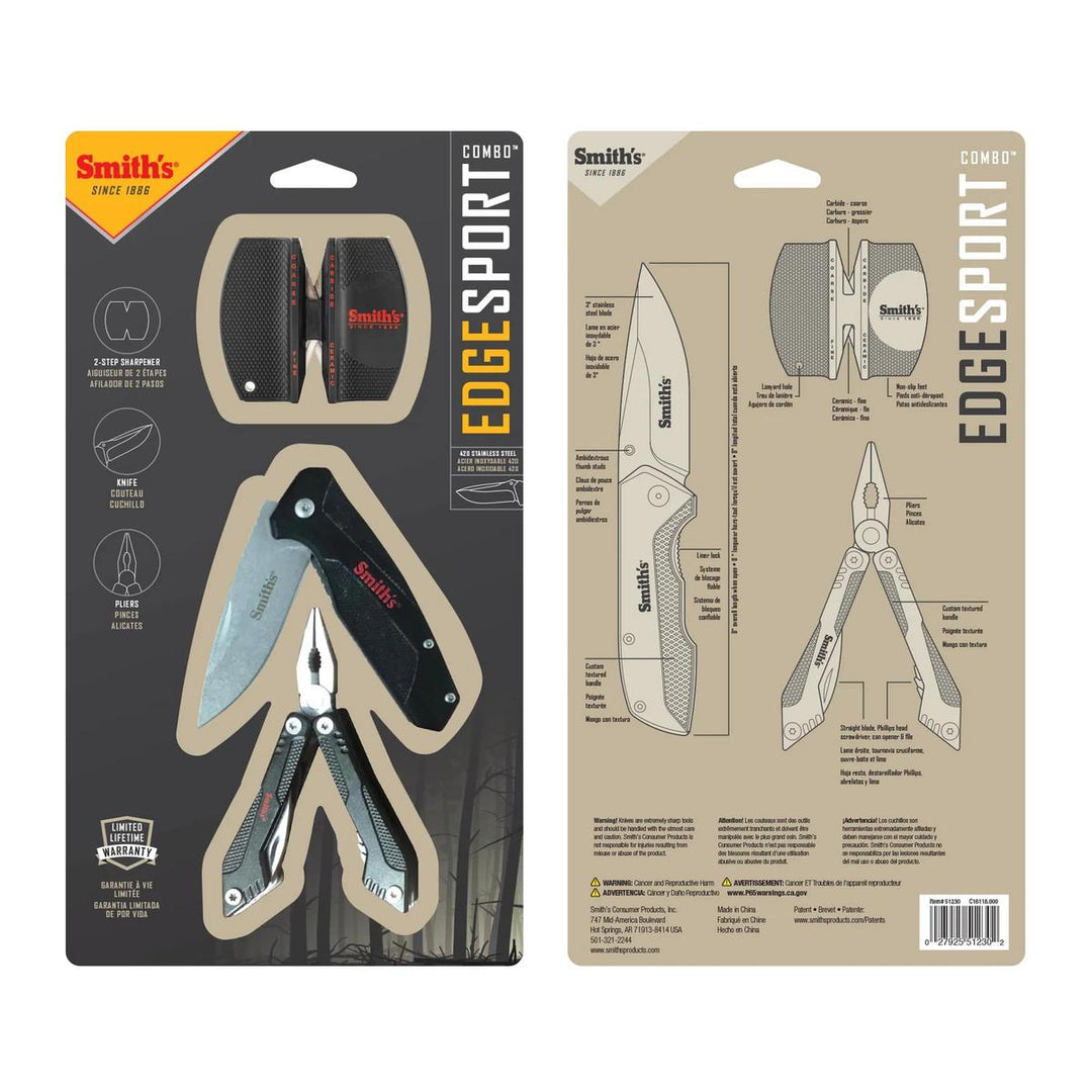 Smiths 3pcs Combo Kit Folding Knife