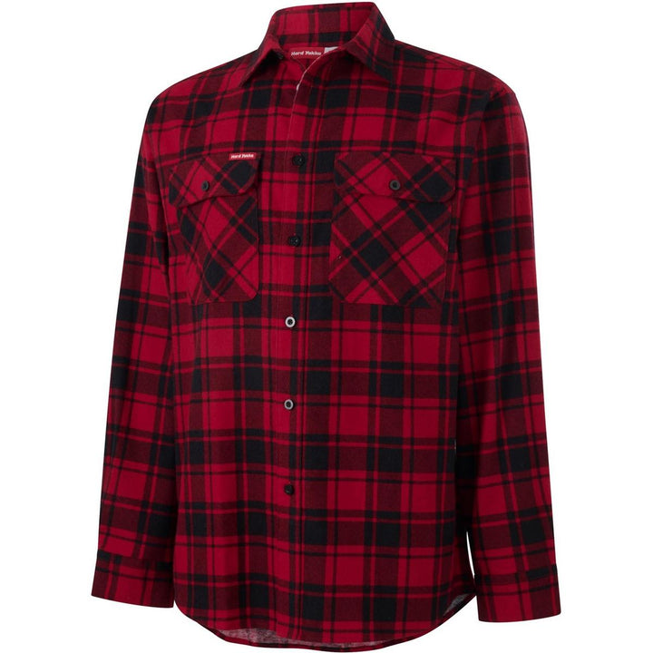Hard Yakka Core Flannel Shirt Red