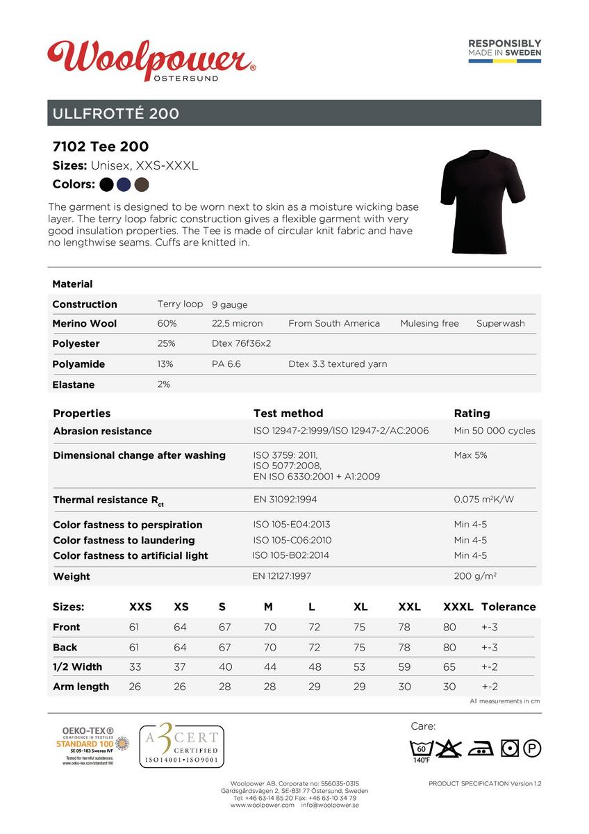 Woolpower Tee 200