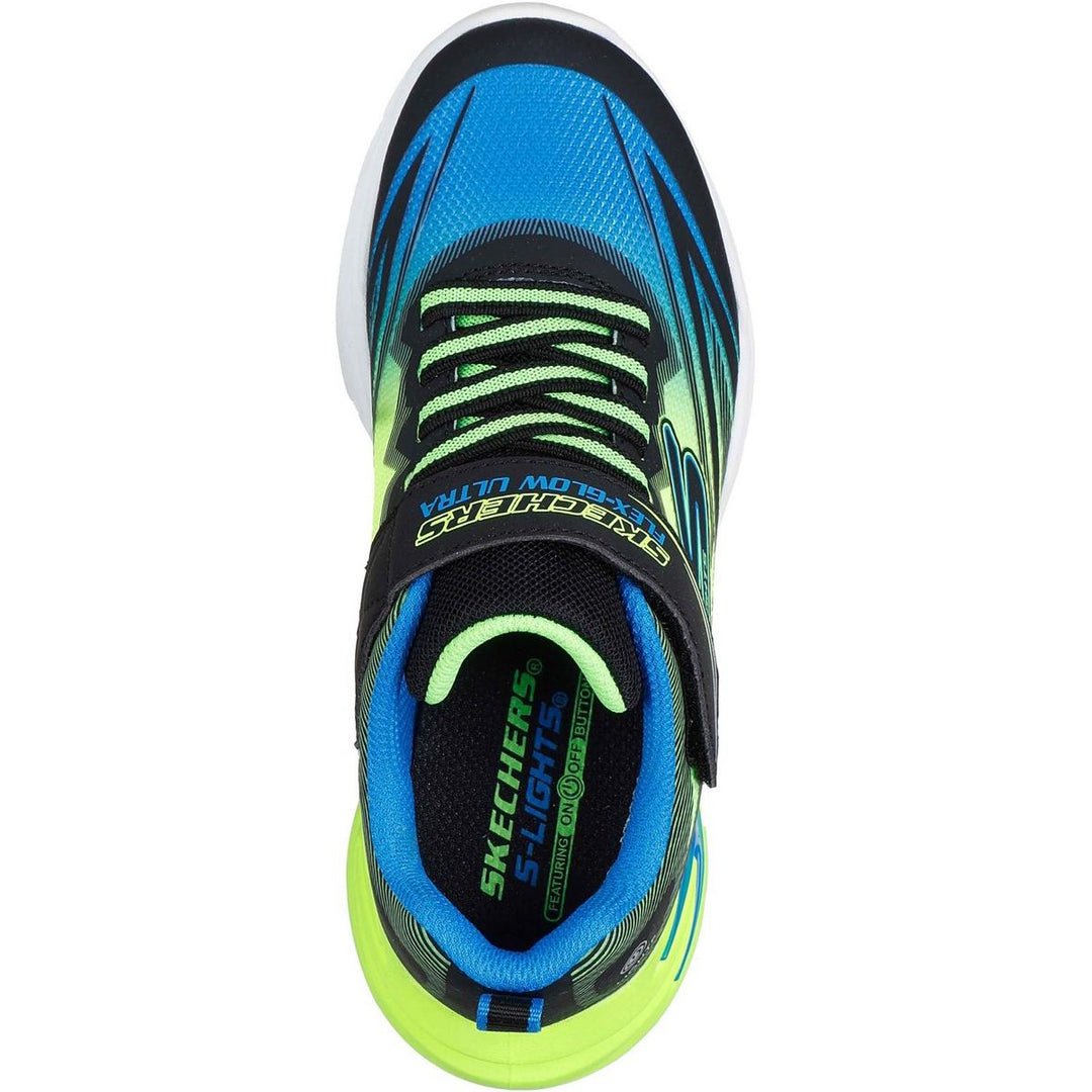 Skechers Flex-Glow Ultra Trainer Black/Blue/Lime – view 3