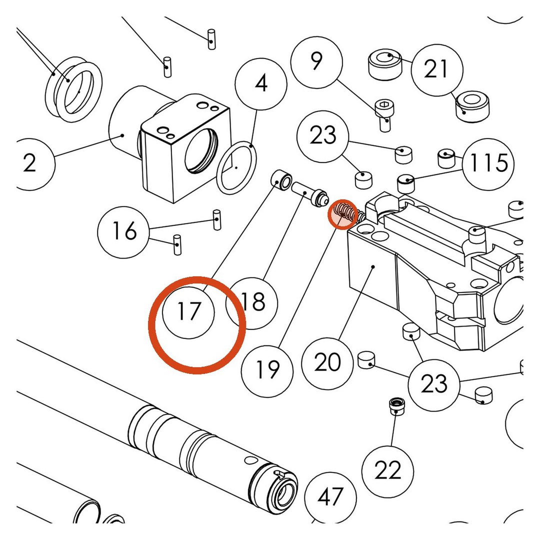 FX Impact M3 Reloading Block Sleeve Spring Pin 10323