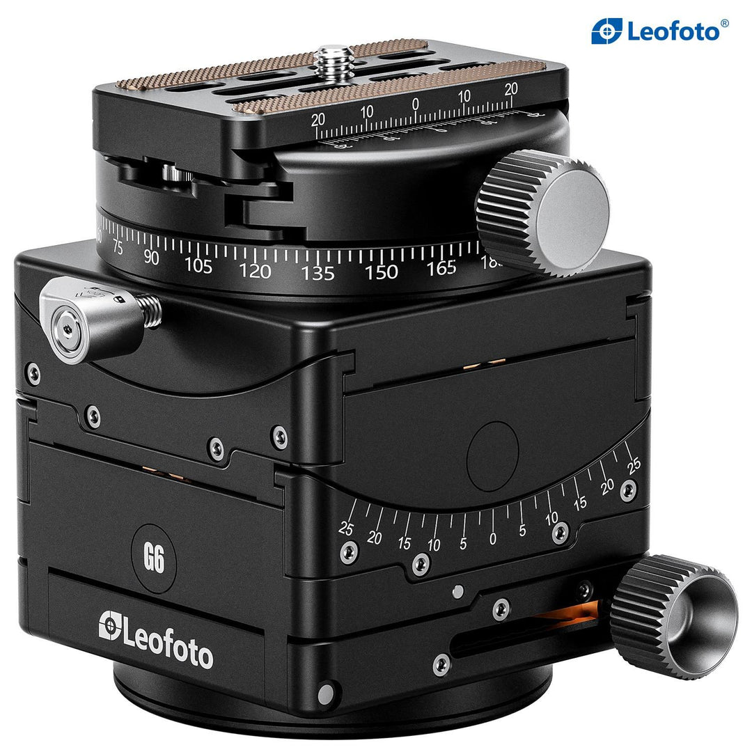 Leofoto G6 Geared Head with Arca-Swiss Compatible Panning Clamp