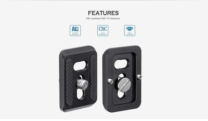 Leofoto PU-25 Mini Arca-Swiss Quick Release Plate, 25 x 38mm