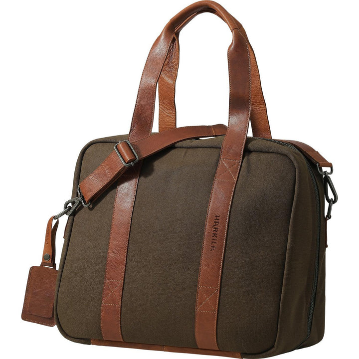 Härkila Weekend Bag 30L Canvas & Leather Duffel, Warm Olive