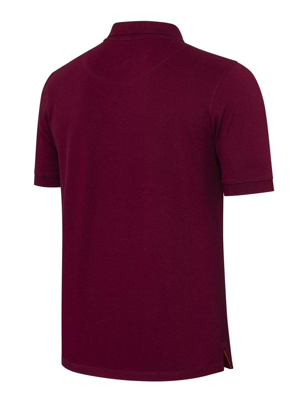 Beretta Corporate EVO polo shirt in burgundy, rear view showing the plain back and short sleeves
