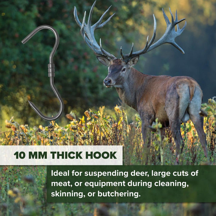 BushWear 10mm Stainless Swivel S Hook