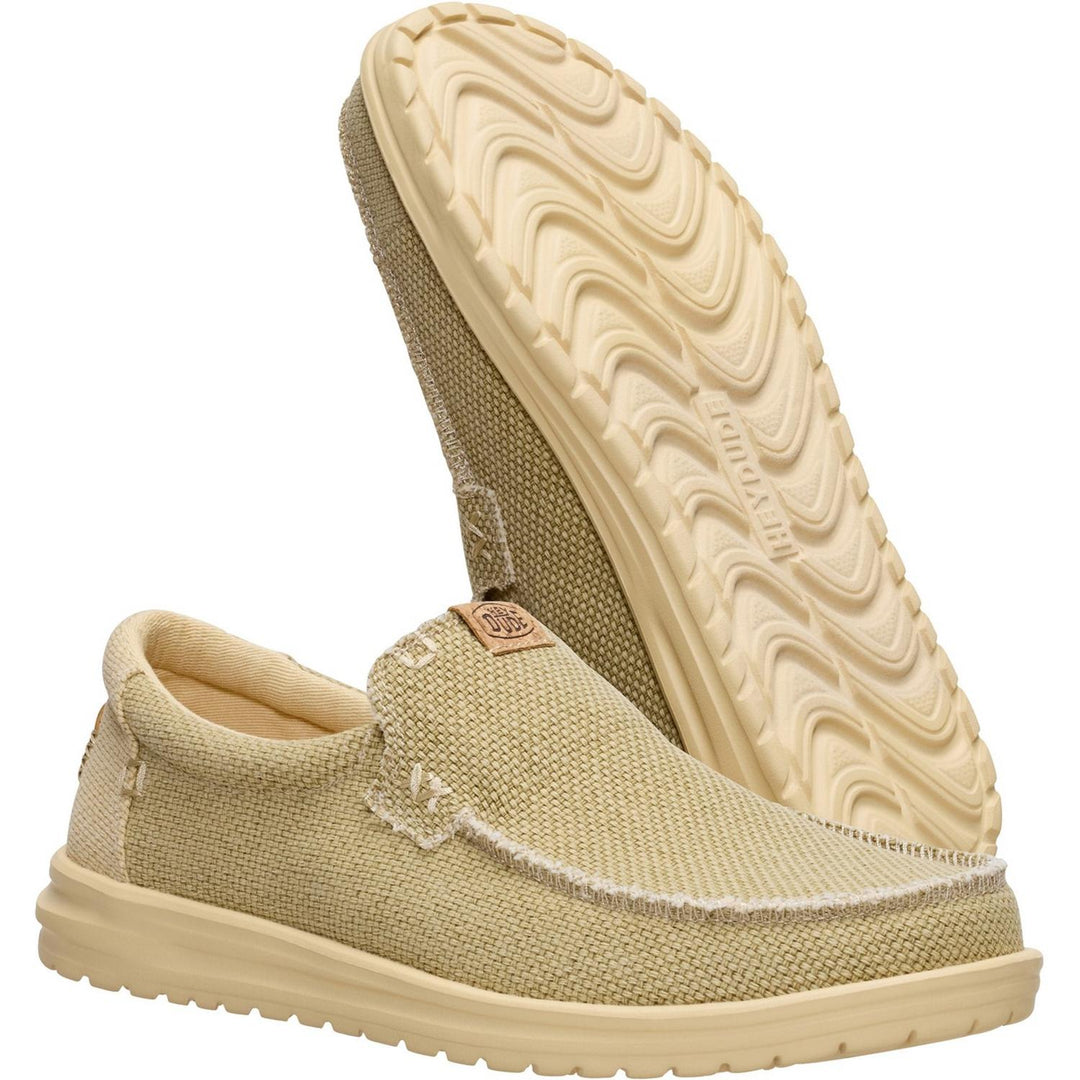 HEYDUDE Mikka Braided Slip on Shoe Olive Grey/Boulder