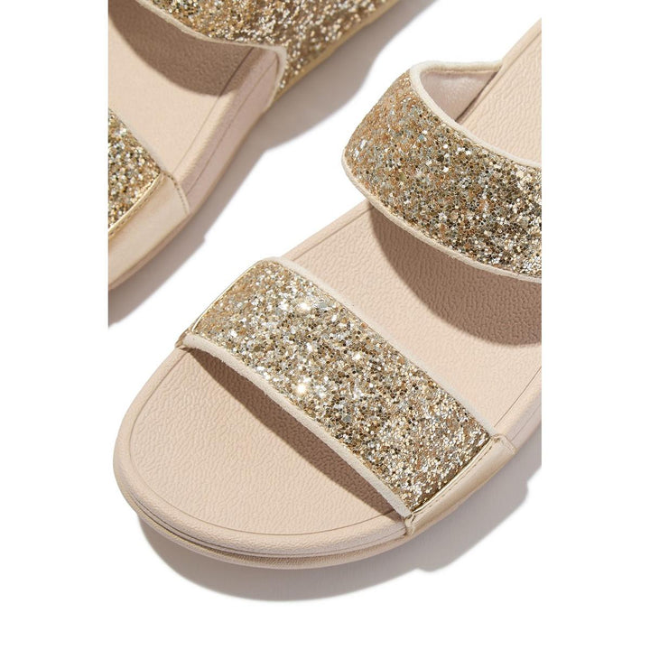 Fitflop Lulu 2 Bar Glitter Sandal Platino/Silver – view 5