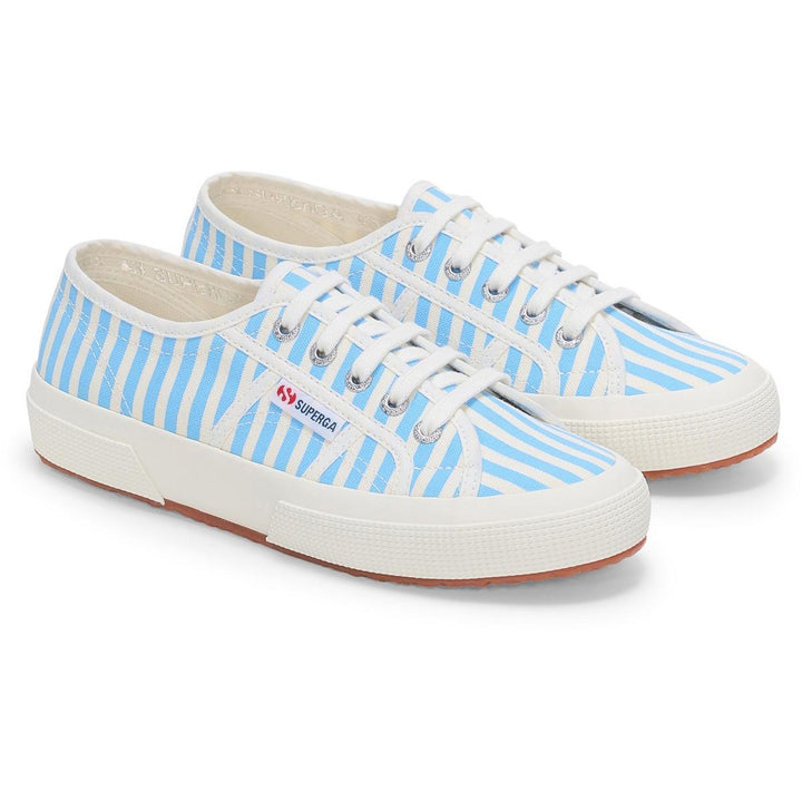 Superga 2750 Stripes Print Shoe Off White/Azure