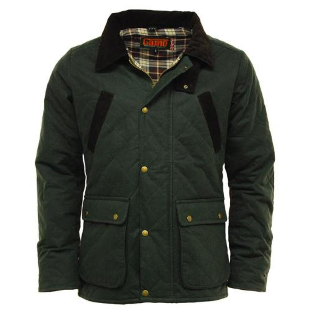 Game Technical Apparel Oxford Quilted Wax Jacket Olive