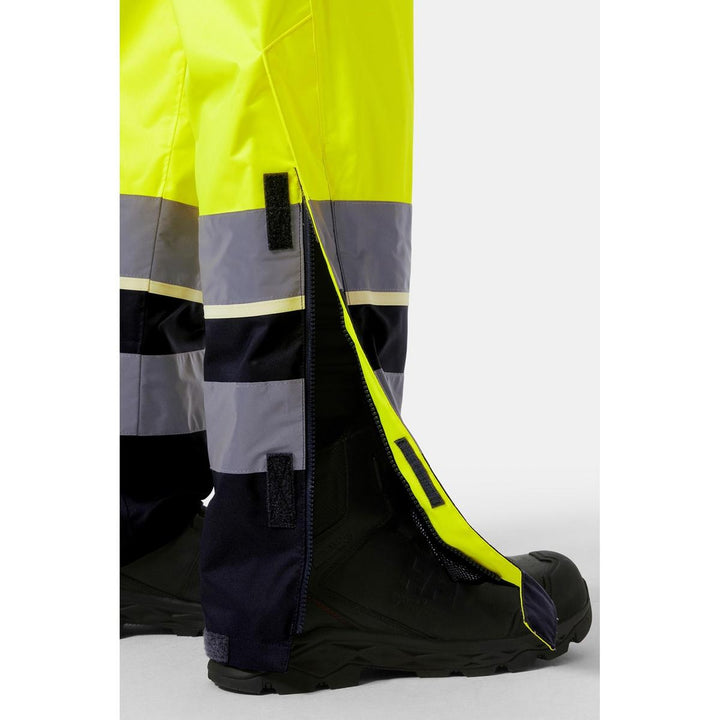 Helly Hansen Workwear UC-ME Hi Vis Shell Trousers Yellow/Ebony