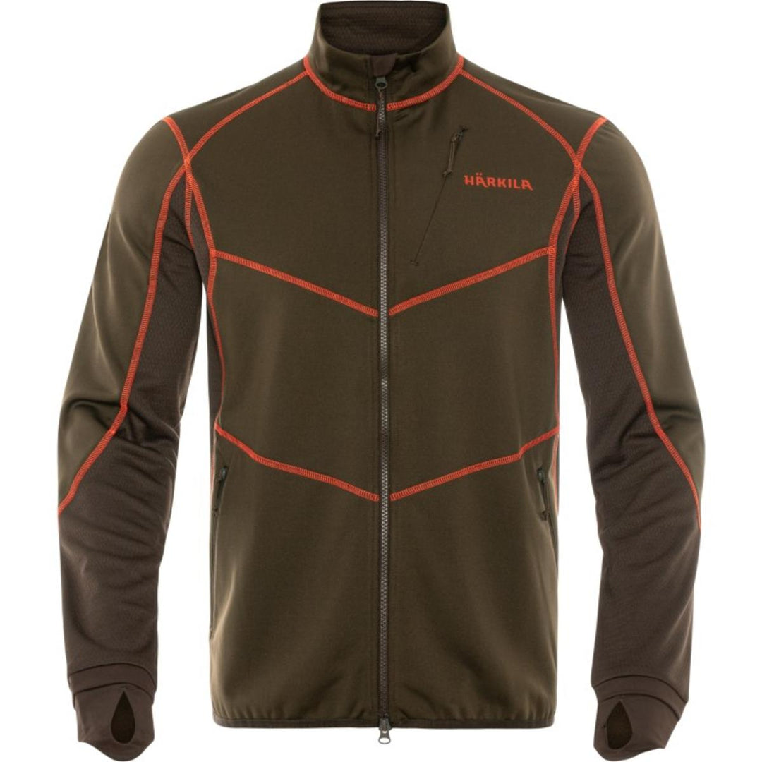 Härkila Scandinavian fleece jacket  Willow green/Shadow brown